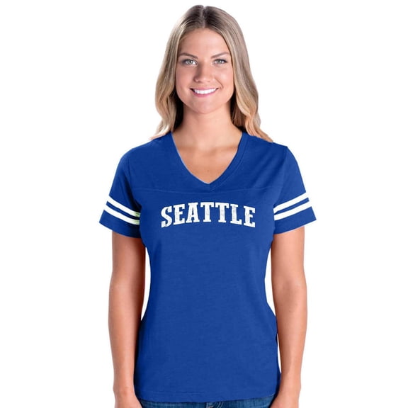 Womens Football Fine Jersey T-shirts - Seattle