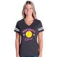 thumbnail image 1 of Womens Football Fine Jersey T-shirts - Softball Girl, 1 of 5