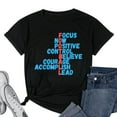 thumbnail image 1 of Womens Football Game Day Motivational Positive Inspirational Gift T-Shirt Black Small, 1 of 5