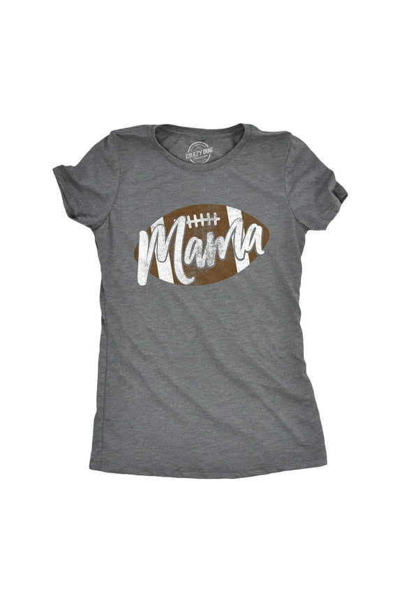 Womens Football Mama T Shirt Cute Pee Wee League Mom Tee Womens Graphic Tees