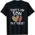 thumbnail image 1 of Womens Football Mom Gift That'S My Son Out There Sports Mom Game T-Shirt Black Small, 1 of 5
