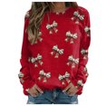 thumbnail image 1 of Womens Football Sequin Rugby Sweatshirt Game Day Y2K Crewneck Oversized Hoodies Long Sleeve Pullover Tops Blouse, 1 of 6