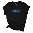 thumbnail image 1 of Womens Ford Tshirt Ford Motor Company Rhinestone Oval Logo Short Sleeve T-shirt-Black-4xl, 1 of 1