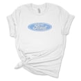 thumbnail image 1 of Womens Ford Tshirt Ford Motor Company Rhinestone Oval Logo Short Sleeve T-shirt-White-4xl, 1 of 1