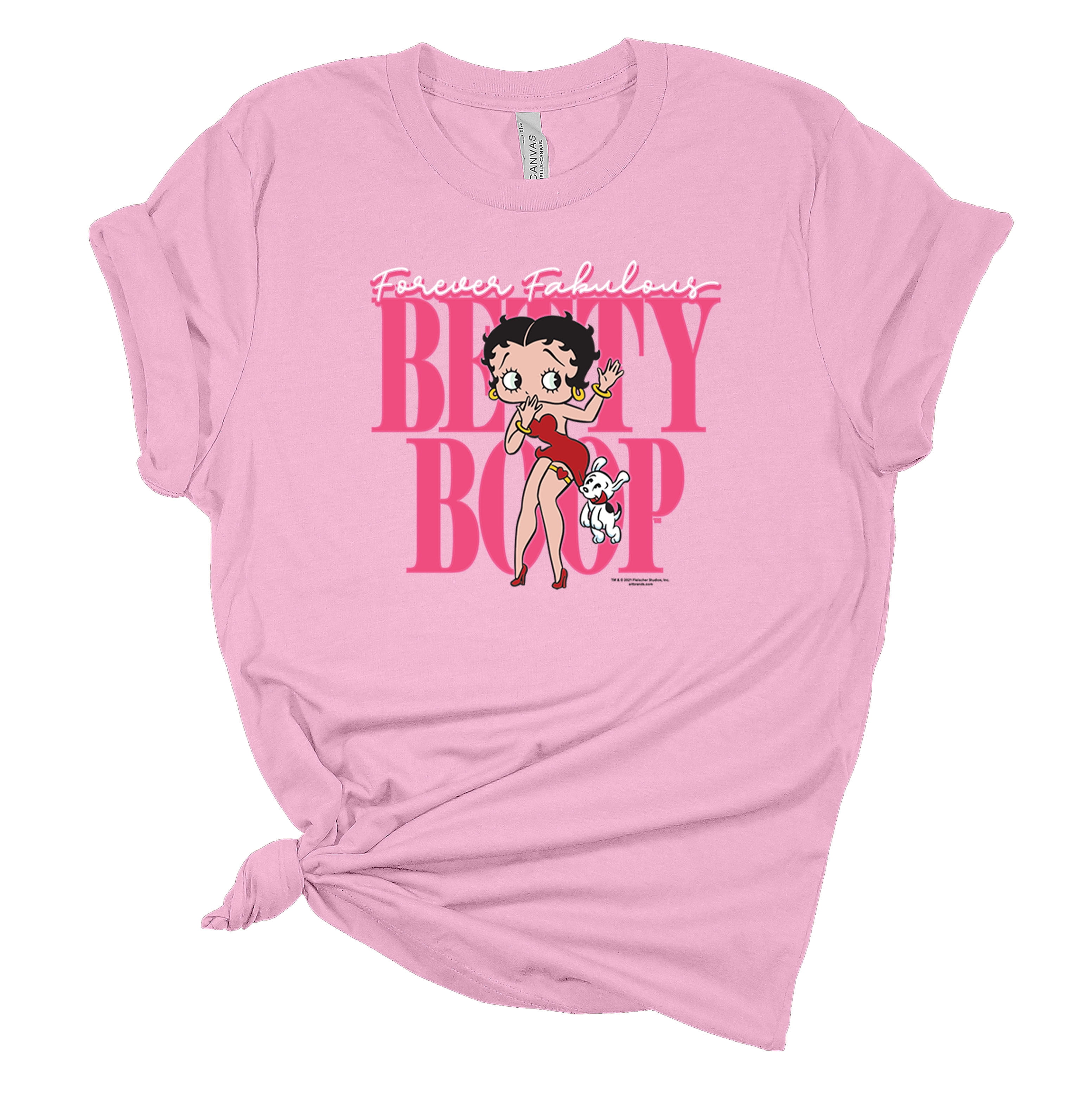 T-shirt Vintage Betty Boop Officiel - Bleu Taille Unique - Neuf Avec étiquettes