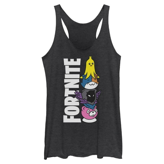 Womens Fortnite Cute Characters Logo Racerback Tank