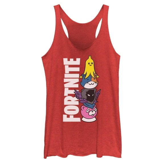 Womens Fortnite Cute Characters Logo Racerback Tank