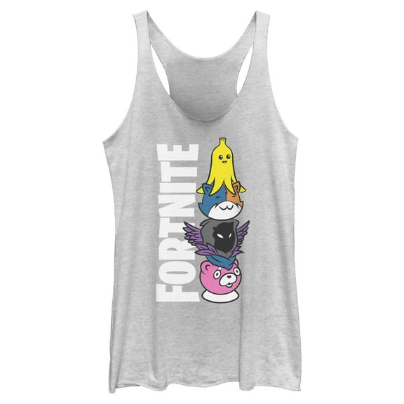 Womens Fortnite Cute Characters Logo Racerback Tank