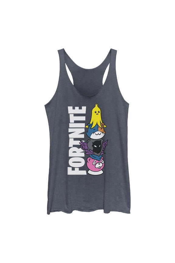 Womens Fortnite Cute Characters Logo Racerback Tank