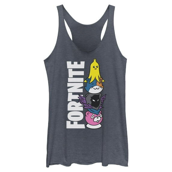 Womens Fortnite Cute Characters Logo Racerback Tank
