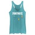 thumbnail image 1 of Womens Fortnite Fishing Lure White Logo Racerback Tank, 1 of 4