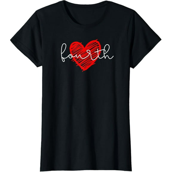 Womens Fourth - Cute Growth Mindset 4th Grade Teacher T-Shirt