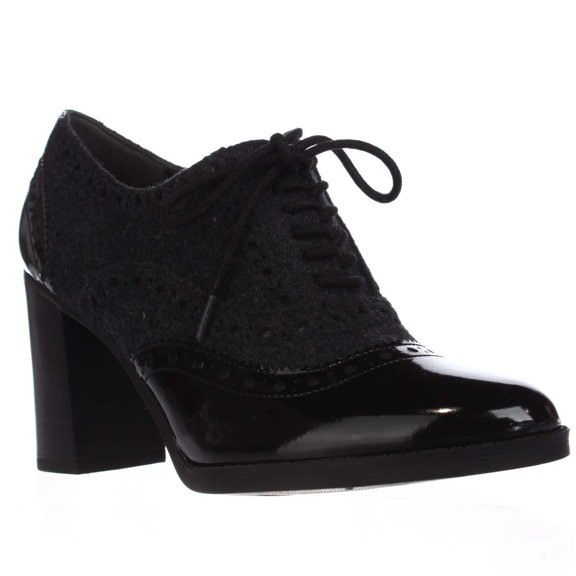 Womens Franco Sarto Maze Oxford Pumps - Black/Grey