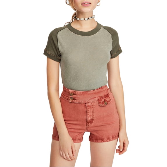 Womens Free People Night Sky Tee Army S