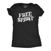 Womens Free Spirit T Shirt Funny Halloween Party Ghost Graphic Novelty Tee For Ladies Womens Graphic Tees
