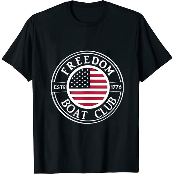 Womens Freedom Boat Club T-Shirt Black Small