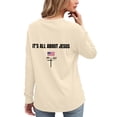 thumbnail image 1 of Womens Freedom Sweatshirt Classic Letter Printed Crewneck Long Sleeve Patriotic Pullover Athletic Top Stylish Casual Comfort Fit Daily Wear, 1 of 6