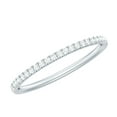 thumbnail image 1 of Rosec Jewels Real Diamond Half Eternity Ring for Women - HI-SI Grade Diamond Stackable Ring - Ready to Gift with Jewelry Box, 14K White Gold, US 4.50, 1 of 9