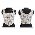 thumbnail image 1 of Womens French Retro Lace-Up Boned Corset Vest Short Bustier Comfortable Elegant Shapewear Beige L, 1 of 8