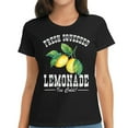 thumbnail image 1 of Womens Fresh Squeezed Lemonade Crew Lemonade Stand Lemon Squad T-Shirt Black 2XL, 1 of 5
