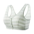 thumbnail image 1 of Womens Front-Close Bra, Wireless Bra for Women Ndbuld Older Women Bras Breathable Front Closure Bra Daily Comfortable Wireless Bras For Women Green XXL, 1 of 9