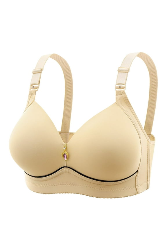 Womens Front Close Posture Bra with Lace Plus Size Full Coverage Wireless Double Support Bra Women Bra