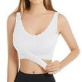 thumbnail image 1 of Womens Front Closure Bra Racerback Plus Size Unlined Underwire Full Coverage Bras, XXXL, White, 1 of 5
