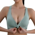 thumbnail image 1 of Womens Front Closure Bra Racerback Plus Size Unlined Underwire Full Coverage Bras, 1 of 9