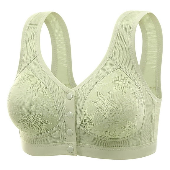 Womens Front Closure Bralette Plus Size Wireless Lift Bra No Underwire Back Support Side Smoothing Bra