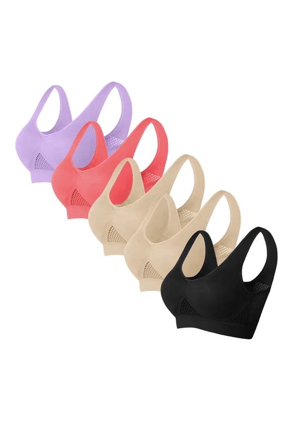 Womens Front Closure Bras Seamless Bra Feature V-Neck Demi & Balconette Bra Style W-552 Hook and Eye Closure Lace Bralettes Purple 3XL