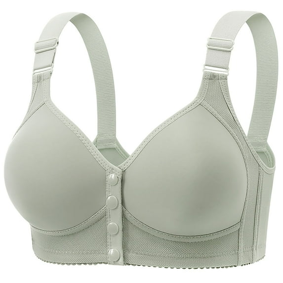 Womens Front Closure Everyday Bras, Daisy Bras for Women No Underwire Front Closure Comfort Senior Wireless Snap Closing Bra S-3XL