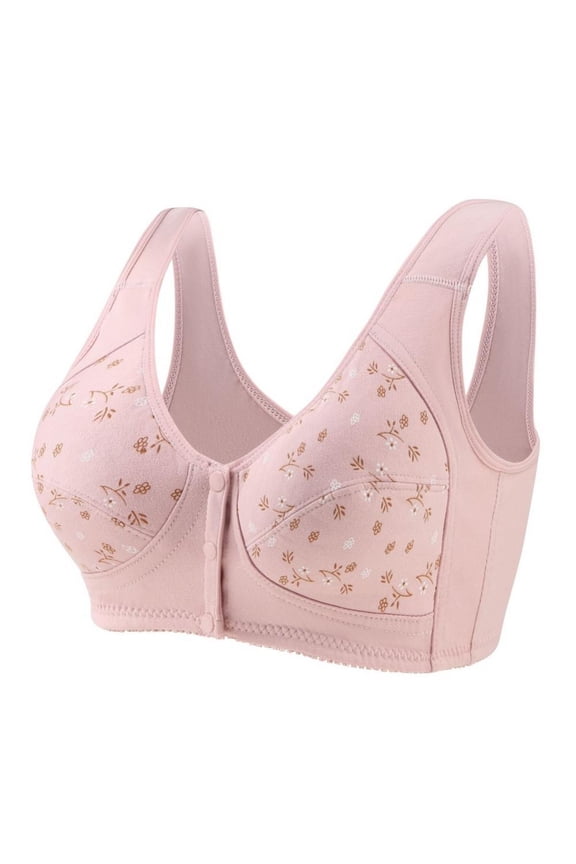 Womens Front Closure Wire Free Thin Comfortable Vest Bra