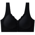 thumbnail image 1 of Womens Front Snap Closure Bras Padded Wireless Soft Seamless Bralettes Comfortable Full Cup Push up Lingerie, 1 of 2