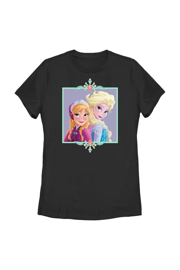 Womens Frozen Sisters Portrait T Shirt
