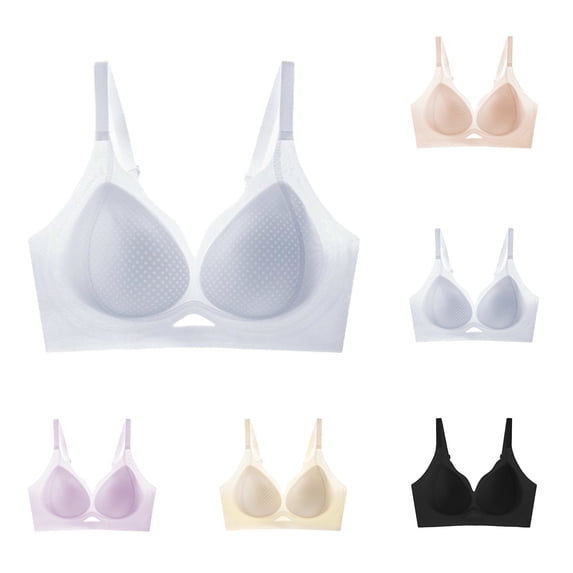 Womens Full Coverage Bra, Light Support Underarm Smoothing Underwear, Adjustable Straps, Breathable Comfort Bra for Women | VerBelle,Pink XL