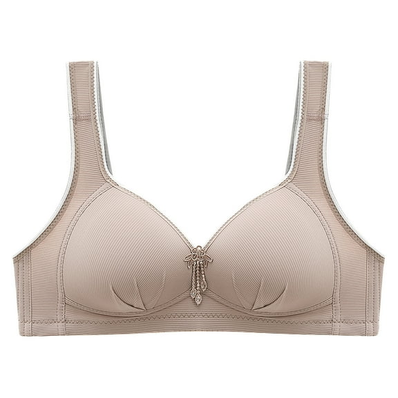 Womens Full Covergae Bras, Wireless Bras for Women Push Up, Seamless Bralettes, Supportive Comfortable T-Shirt Everyday Bra Underwire Plus Size S-3XL