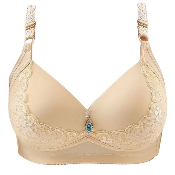 Womens Full Figure Bras Elder Ladies Large Size Compression Push up Underwire Bra Comfy Breathable Wirefree Underwear