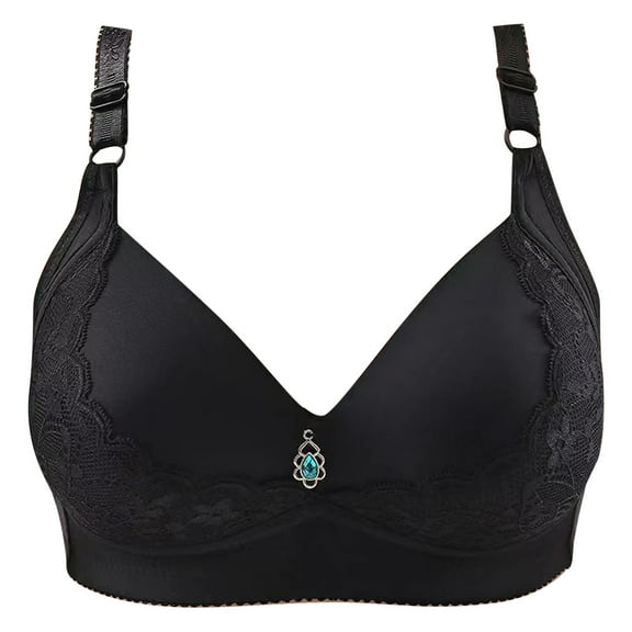 Womens Full Figure Bras Elder Ladies Large Size Compression Push up Underwire Bra Comfy Breathable Wirefree Underwear