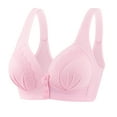 thumbnail image 1 of Womens Full Support Bras, Front Button Closure Bras for Older Women Convenient Wireless Seamless Comfort Post Surgical Mastectomy Bra Full Coverage S-3XL, 1 of 4