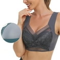 thumbnail image 1 of Womens Full Support Bras, Mesh Everyday Bras for Women, No Underwire Seamless Full Coverage Wireless Non-Padded Posture Correcting Bra with Wide Strap L-5XL, 1 of 5