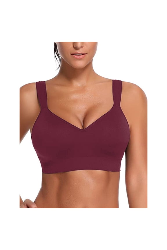 Womens Full Support Bras, Push Up Thick Padded T Shirt Bra Underwire Support Plunge Everyday Bras for Women Add 2 Cup Full Coverage S-3XL