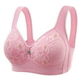 thumbnail image 1 of Womens Full Support Bras, Wireless Bra Full Coverage Seamless Support Push Up Bras for Women No Underwire Comfort V Neck Everyday Bralettes S-3XL, 1 of 6