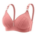 thumbnail image 1 of Womens Full Support Bras, Womens Seamless Bras No Underwire Push Up V Neck Wireless Bralettes with Soft Support Full Coverage Floral Lace Bra S-3XL, 1 of 8