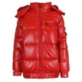 thumbnail image 1 of Womens Full Zip Heavyweight Bubble Jacket With Detachable Fur Hood (S-XL), 1 of 4