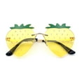 thumbnail image 1 of Womens Funky Strawberry Heart Shape Rimless Lolita Metal Frame Sunglasses Gold - Yellow, 1 of 8