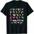 thumbnail image 1 of Womens Funny Alphabet First Day Of School Abc T-Shirt White 3X-Large, 1 of 5