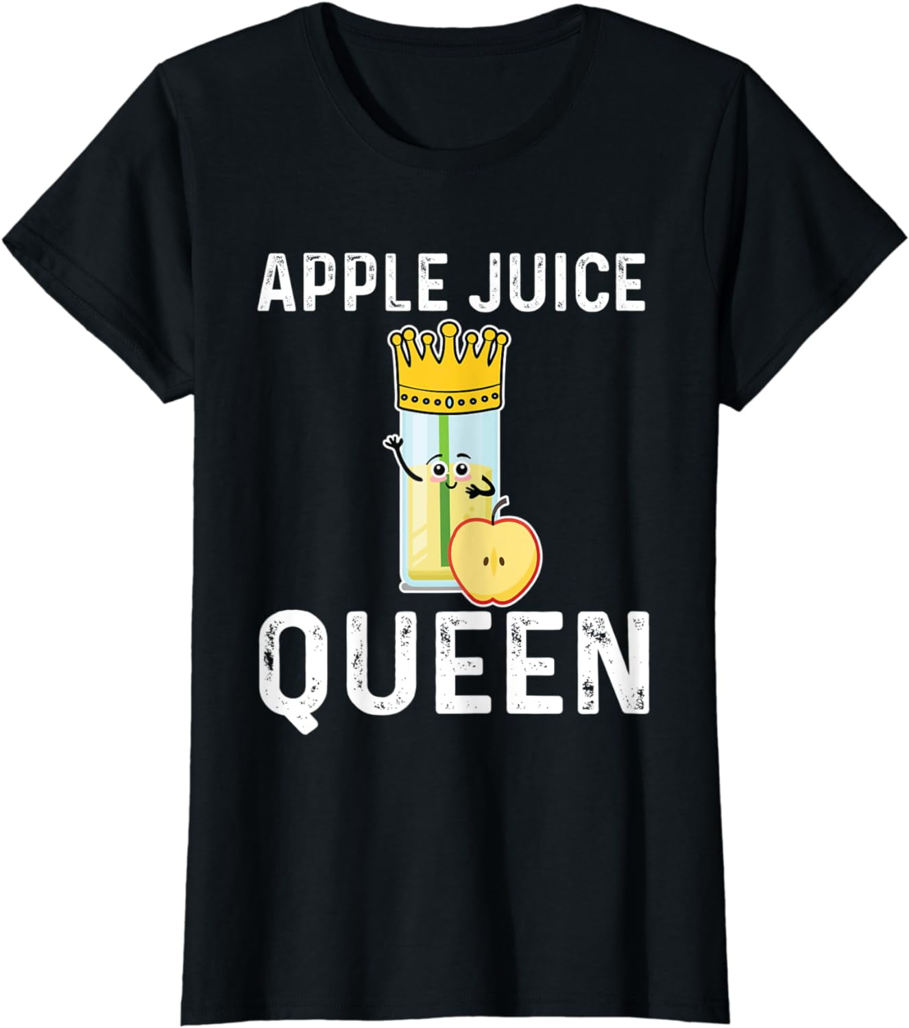 Womens Funny Apple Juice Queen Outfir For Women Cotton TShirt