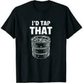 thumbnail image 1 of Womens Funny Bartender Shirts Bartending Gifts Beer Keg Pun Round Neck T-Shirt Black X-Large, 1 of 5