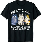 Womens Funny Cat Design Cat Lovers Kittens Hangover T-Shirt Black Tee