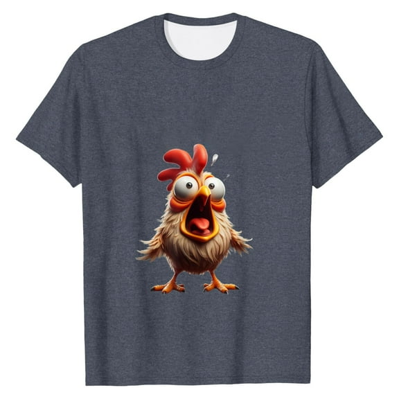 Womens Funny Chicken Hen Rooster Bird Owner Farmers Gift Men Women Crew-Neck T-Shirt